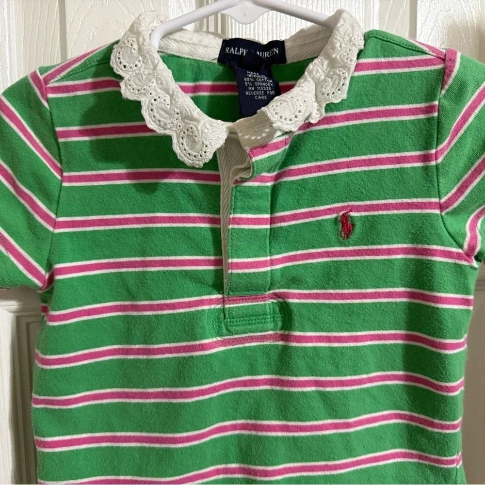 Ralph Lauren Ruffle Lace Collar Polo